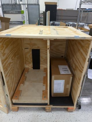 Custom wood crating services for fragile and high value equipment in California